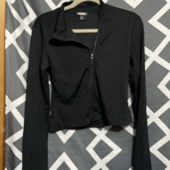Murci super soft asymmetric zip jacket in black size 8 - Picture 8 of 10